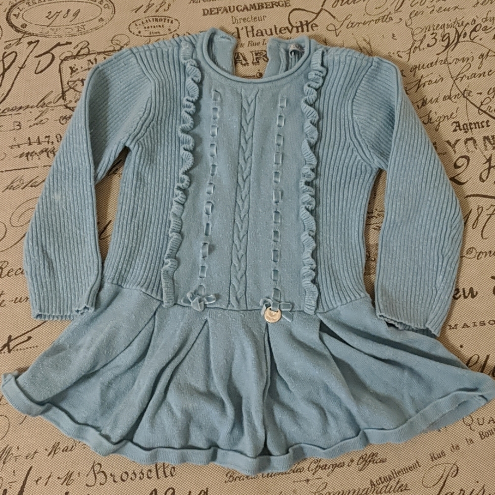 Soft blue sweater dress